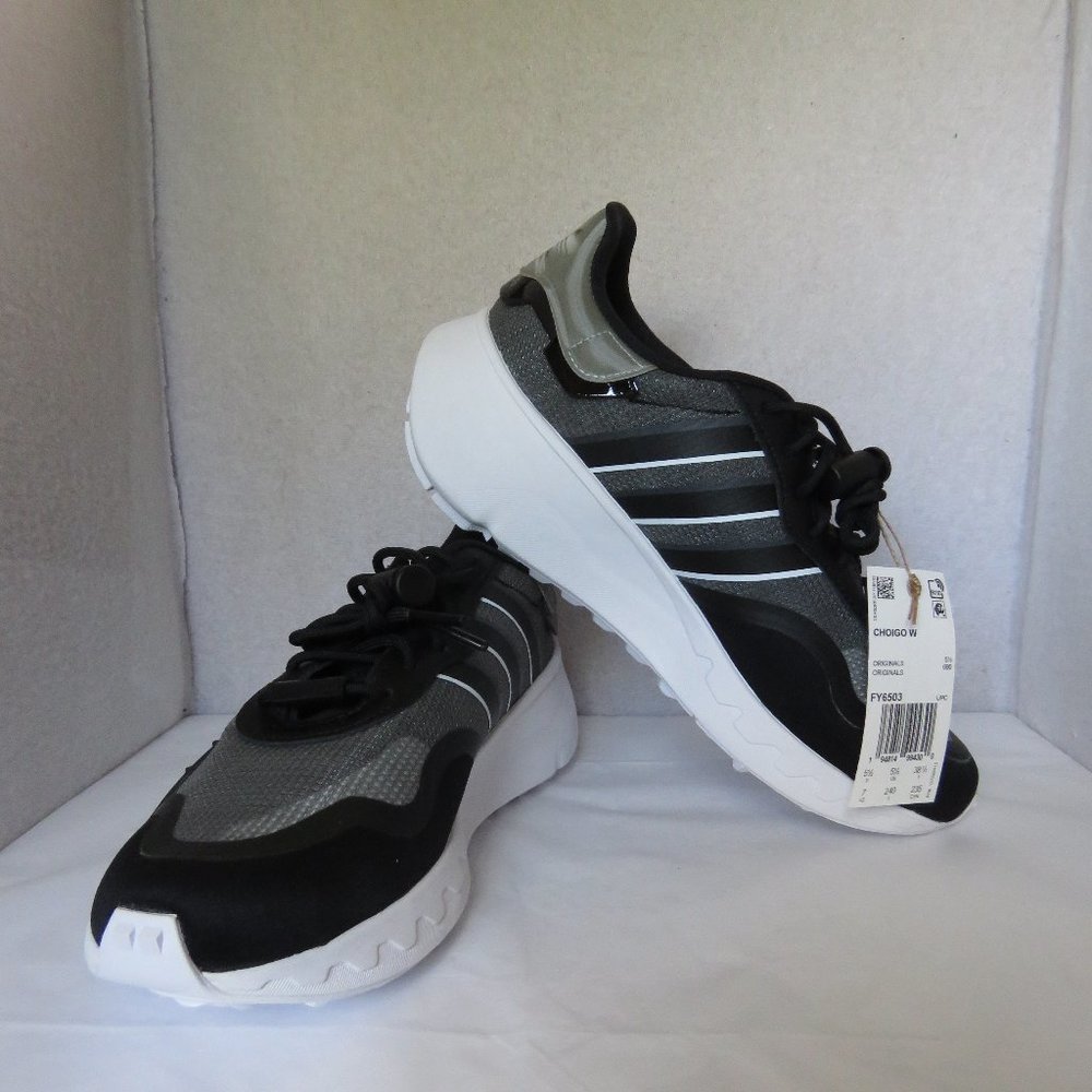 Adidas Originals Women's Choigo Sneakers Size 7 Black/Silver Metall
